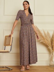 Jolie Moi Multi Wrap Front Viscose Maxi Dress - Image 5 of 6