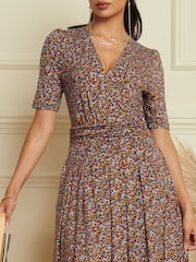 Jolie Moi Multi Wrap Front Viscose Maxi Dress - Image 6 of 6