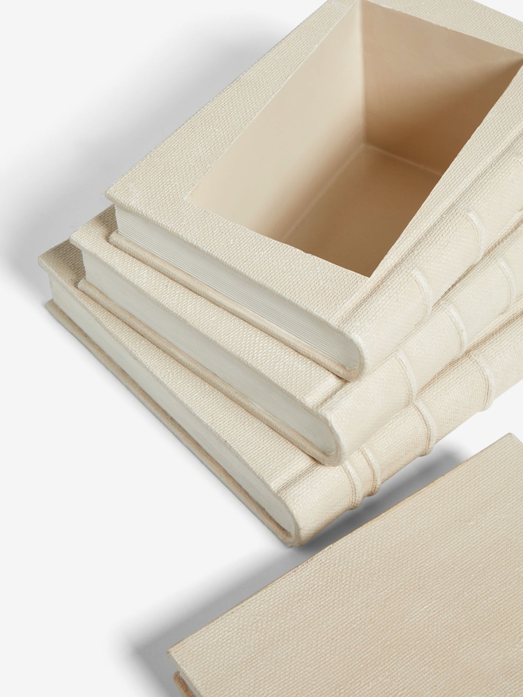 Natural Stacking Books Style Ornament and Trinket Box - Image 6 of 6