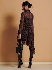 Jolie Moi Black Oversized Asymmetric Hem Dress - Image 2 of 6