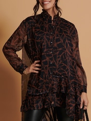 Jolie Moi Black Oversized Asymmetric Hem Dress - Image 5 of 6