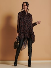 Jolie Moi Black Oversized Asymmetric Hem Dress - Image 6 of 6