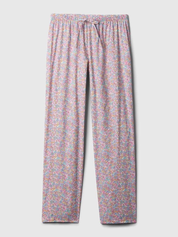 Gap Pink Floral Poplin Stripe Pyjama Trousers - Image 3 of 3 Gap Pink Floral Poplin Stripe Pyjama Trousers - Image 3 of 3