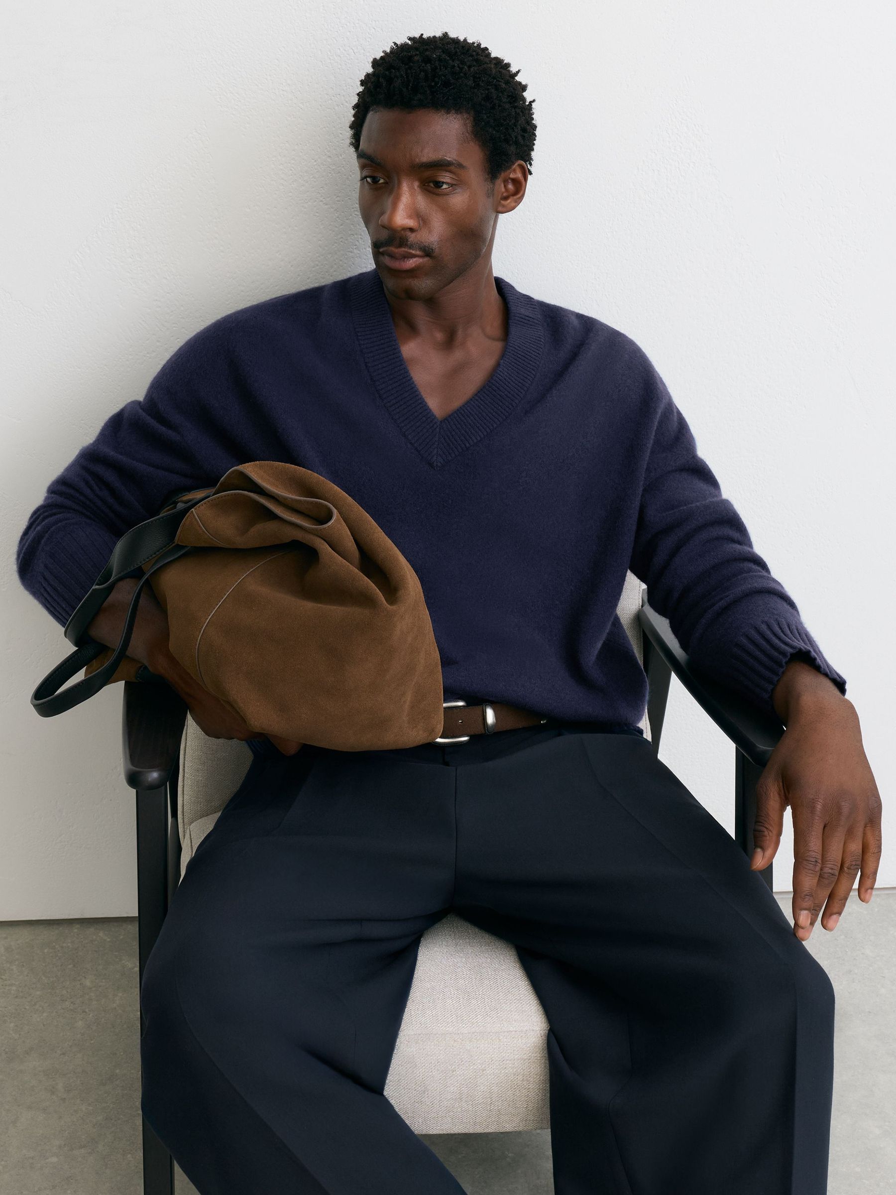 Comprar Marinha - Reiss Alberz Wool-Cashmere V-Neck Jumper from