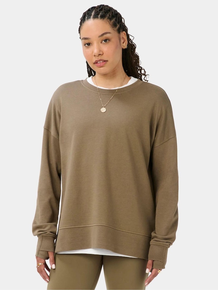 Sweaty Betty Brown After Class Longline Sweatshirt - Image 1 of 6
