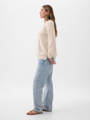 Gap Beige Maternity Linen-Blend Jumper - Image 3 of 4