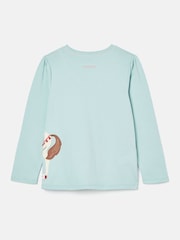 Joules Girls' Ava Mint Green Artwork T-Shirt - Image 2 of 6