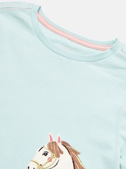 Joules Girls' Ava Mint Green Artwork T-Shirt - Image 5 of 6