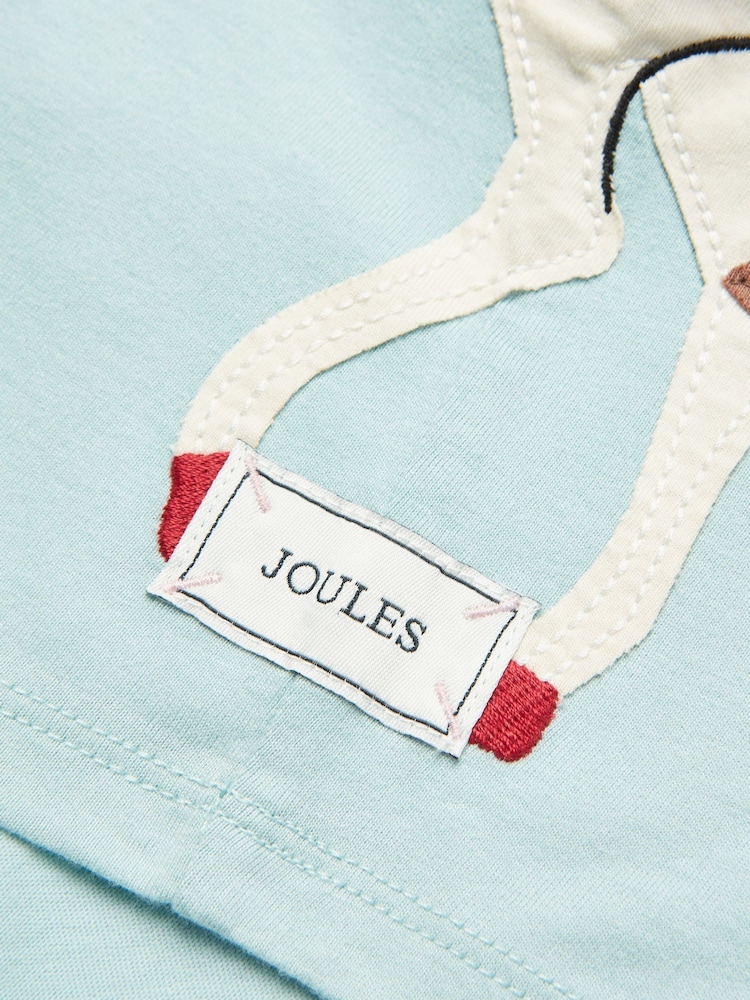 Joules Girls' Ava Mint Green Artwork T-Shirt - Image 6 of 6