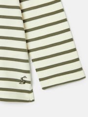 Joules Girls' Harbour Khaki Green Long Sleeve Jersey Top - Image 4 of 5