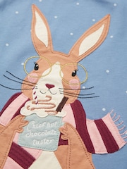 Joules Girls' Ava Blue Artwork T-Shirt - Image 5 of 5