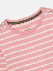 Joules Girls' Ava Pink Stripe Artwork T-Shirt - Image 4 of 5