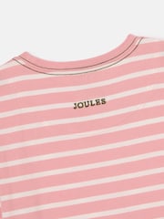 Joules Girls' Ava Pink Stripe Artwork T-Shirt - Image 5 of 5