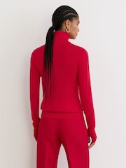 Reiss Red Edina Merino Wool Roll-Neck Jumper - Image 5 of 6