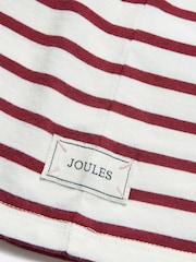 Joules Girls' Ava Berry Red Stripe Artwork T-Shirt - Image 5 of 6
