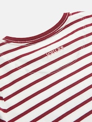 Joules Girls' Ava Berry Red Stripe Artwork T-Shirt - Image 6 of 6