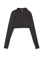 Puma Black Womens Modest Long Sleeve Sports Bra - Image 7 of 9