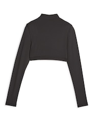 Puma Black Womens Modest Long Sleeve Sports Bra - Image 8 of 9