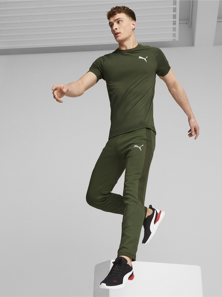Puma Green EVOSTRIPE Mens Sweat Joggers - Image 1 of 1