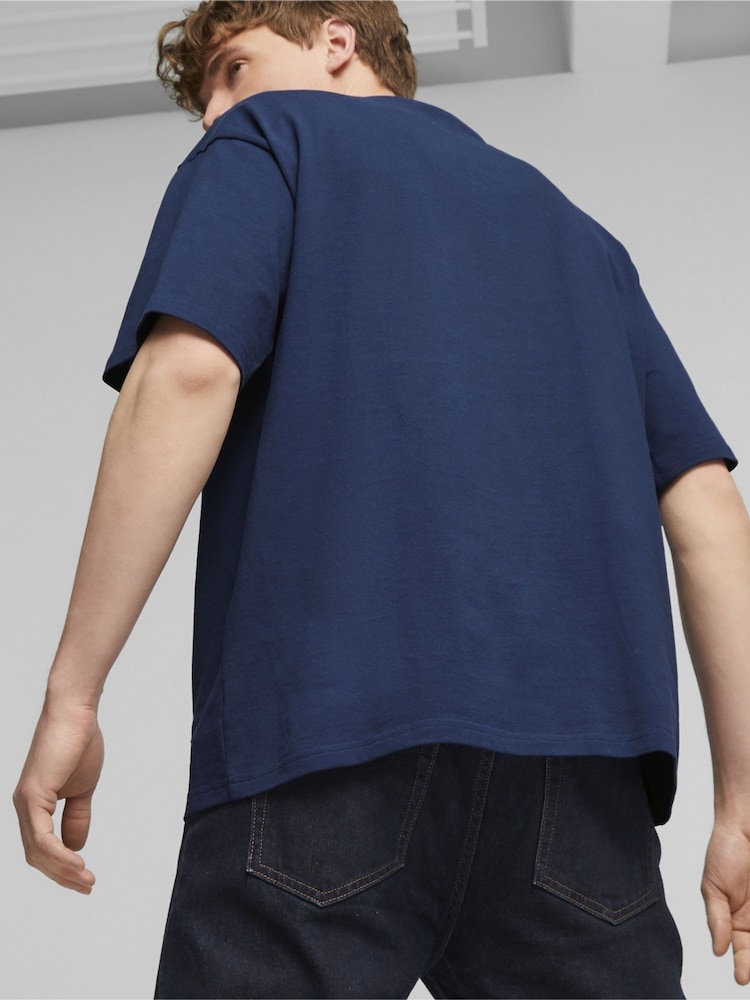 Puma Navy Blue Mens T-Shirt - Image 2 of 5