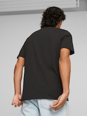 Puma Black Mens Scuderia Ferrari Race Big Shield Motorsport T-Shirt - Image 2 of 8
