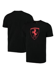Puma Black Mens Scuderia Ferrari Race Big Shield Motorsport T-Shirt - Image 6 of 8