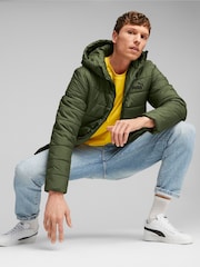 Puma Dark Green Essentials Padded Jacket - Image 2 of 7