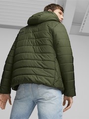 Puma Dark Green Essentials Padded Jacket - Image 3 of 7