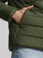 Puma Dark Green Essentials Padded Jacket - Image 5 of 7