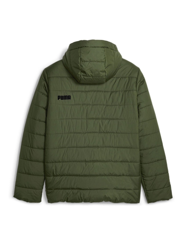 Puma Dark Green Essentials Padded Jacket - Image 7 of 7