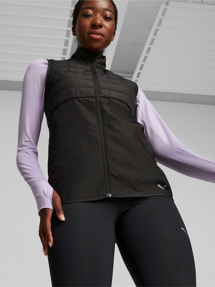 Puma Black Run Favourite Womens Running Puffer Vest - Image 1 of 7
