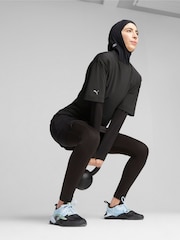 Puma Black Oversized Womens Modest Training T-Shirt - Image 3 of 7