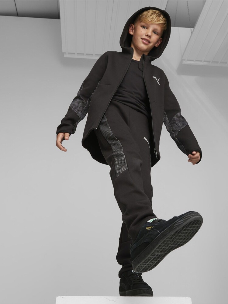Puma Black Evostripe Youth Full-zip Hoodie - Image 2 of 6 Puma Black Evostripe Youth Full-zip Hoodie - Image 2 of 6