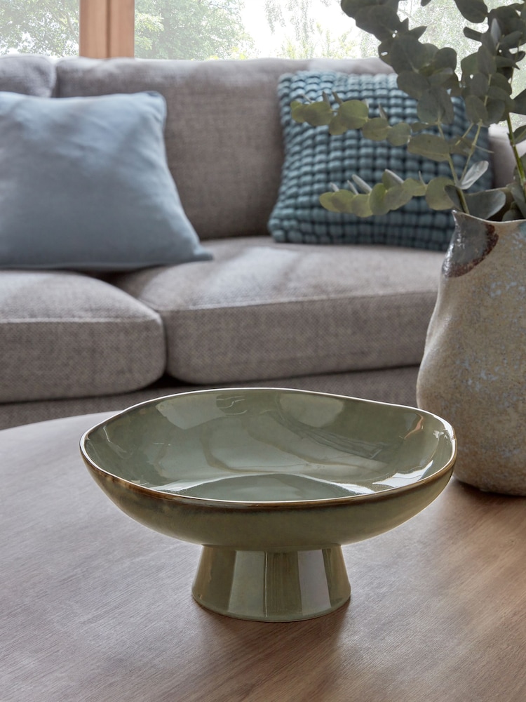 Grey Scandi Ceramic Reactive Glaze Decorative Bowl - Image 1 of 4