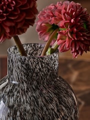 Black Mottled Glass Vase - Image 2 of 4