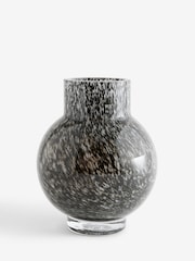 Black Mottled Glass Vase - Image 3 of 4