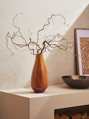 Orange Large Ceramic Reactive Glaze Vase - Image 1 of 3