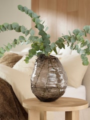 Grey N. Premium Smoked Textured Glass Vase - Image 1 of 4