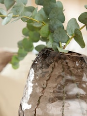 Grey N. Premium Smoked Textured Glass Vase - Image 2 of 4
