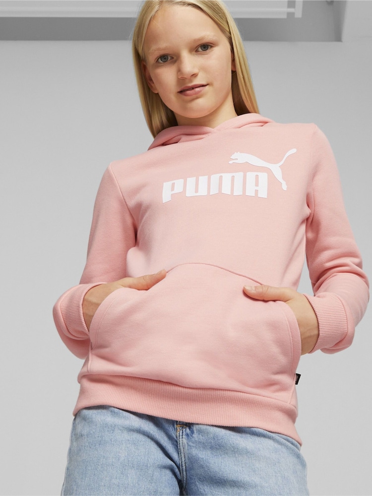 Puma Pink Essentials Logo Youth Hoodie - Image 1 of 5