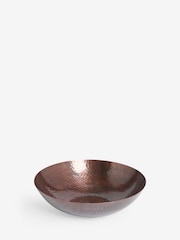 Bronze Large Hammered Metal Decorative Bowl - Image 2 of 3