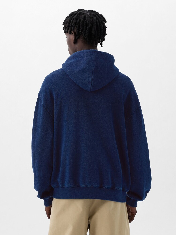 Gap Navy/Blue Dapper Dan Denim Logo Hoodie - Image 2 of 5