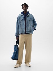 Gap Navy/Blue Dapper Dan Denim Logo Hoodie - Image 3 of 5