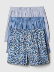 Gap Blue Cotton Print Boxers 3 Pack - Image 1 of 1