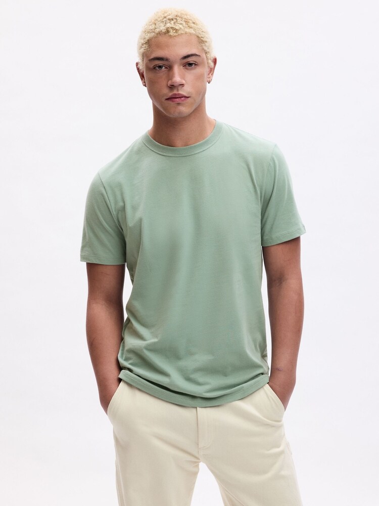 Gap Pistachio Green Everyday Soft Short Sleeve Crew Neck T-Shirt - Image 1 of 1 Gap Pistachio Green Everyday Soft Short Sleeve Crew Neck T-Shirt - Image 1 of 1