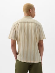 Gap Beige Linen-Cotton Resort Short Sleeve Shirt - Image 2 of 4