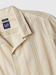 Gap Beige Linen-Cotton Resort Short Sleeve Shirt - Image 4 of 4
