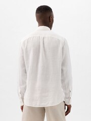 Gap White 100% Linen Long Sleeve Shirt - Image 2 of 5