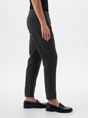 Gap Black Linen Blend Slim Fit Trousers - Image 3 of 5