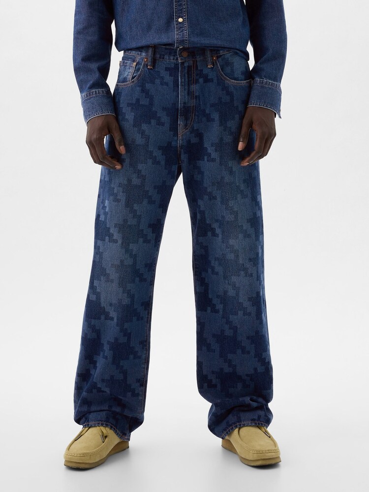Gap Dark Indigo Blue Dapper Dan 90s Organic Cotton Loose Jeans - Image 1 of 7